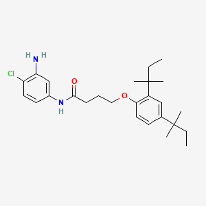 molecular formula C26H37ClN2O2 B1295780 Butanamide, N-(3-amino-4-chlorophenyl)-4-[2,4-bis(1,1-dimethylpropyl)phenoxy]- CAS No. 51461-11-1
