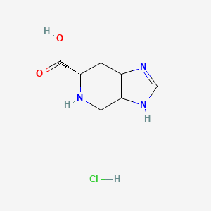 molecular formula C7H10ClN3O2 B1295788 (S)-4,5,6,7-Tetrahydro-3H-imidazo[4,5-c]pyridine-6-carboxylic acid hydrochloride CAS No. 88980-06-7