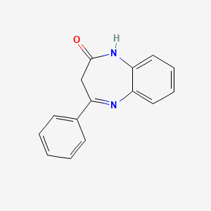 molecular formula C15H12N2O B1295790 4-phenyl-1H-benzo[b][1,4]diazepin-2(3H)-one CAS No. 16439-95-5