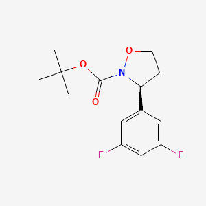 molecular formula C14H17F2NO3 B12957970 tert-Butyl (S)-3-(3,5-difluorophenyl)isoxazolidine-2-carboxylate 