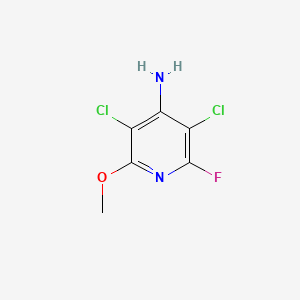 molecular formula C6H5Cl2FN2O B1295810 3,5-Dichloro-2-fluoro-6-methoxypyridin-4-amine CAS No. 35622-80-1