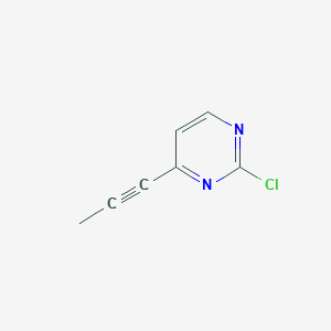 molecular formula C7H5ClN2 B12958126 2-Chloro-4-(prop-1-YN-1-YL)pyrimidine CAS No. 811450-47-2