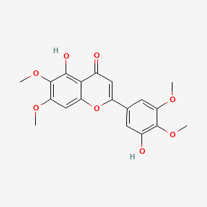 molecular formula C19H18O8 B1295813 5-Hydroxy-2-(3-hydroxy-4,5-dimethoxyphenyl)-6,7-dimethoxychromen-4-one CAS No. 111537-41-8