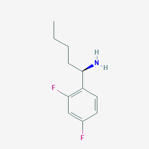 molecular formula C11H15F2N B12958175 (R)-1-(2,4-Difluorophenyl)pentan-1-amine 