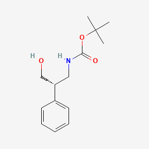 molecular formula C14H21NO3 B12958176 Boc-(S)-3-amino-2-phenylpropan-1-ol 
