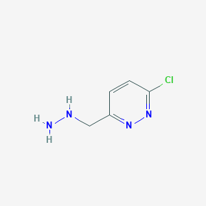 molecular formula C5H7ClN4 B12958245 3-Chloro-6-(hydrazinylmethyl)pyridazine 