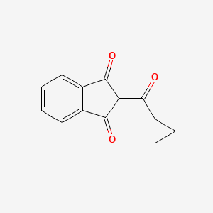 molecular formula C13H10O3 B1295825 2-(Cyclopropanecarbonyl)indene-1,3-dione CAS No. 6286-26-6