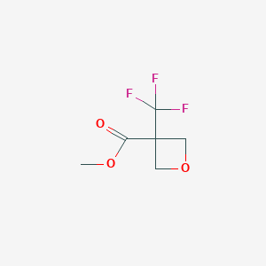 molecular formula C6H7F3O3 B12958537 Methyl 3-(trifluoromethyl)oxetane-3-carboxylate 