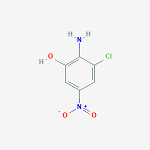 molecular formula C6H5ClN2O3 B12958542 2-Amino-3-chloro-5-nitrophenol 