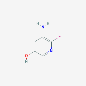 molecular formula C5H5FN2O B12958659 5-Amino-6-fluoropyridin-3-ol 