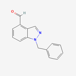 molecular formula C15H12N2O B12958678 1-Benzyl-1H-indazole-4-carbaldehyde 