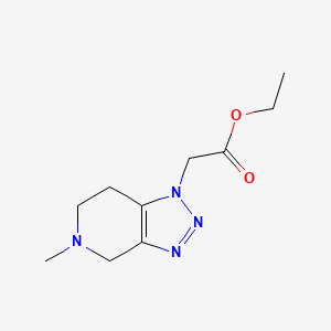 molecular formula C10H16N4O2 B12958744 Ethyl 2-(5-methyl-4,5,6,7-tetrahydro-1H-[1,2,3]triazolo[4,5-c]pyridin-1-yl)acetate 