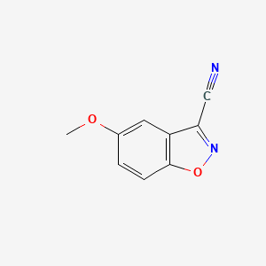 molecular formula C9H6N2O2 B12958758 5-Methoxybenzo[d]isoxazole-3-carbonitrile 