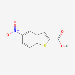 molecular formula C9H5NO4S B1295880 5-Nitro-1-benzothiophene-2-carboxylic acid CAS No. 6345-55-7