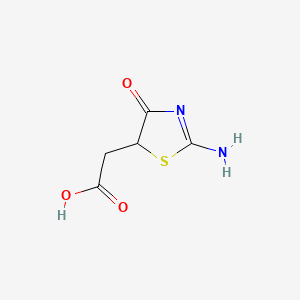 molecular formula C5H6N2O3S B1295882 (2-Imino-4-oxo-1,3-thiazolidin-5-yl)acetic acid CAS No. 33176-41-9