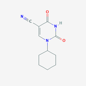 molecular formula C11H13N3O2 B1295886 1-Cyclohexyl-2,4-dioxo-1,2,3,4-tetrahydropyrimidine-5-carbonitrile CAS No. 6301-31-1