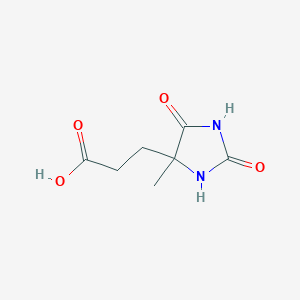 molecular formula C7H10N2O4 B1295910 3-(4-Methyl-2,5-dioxoimidazolidin-4-yl)propanoic acid CAS No. 7511-46-8