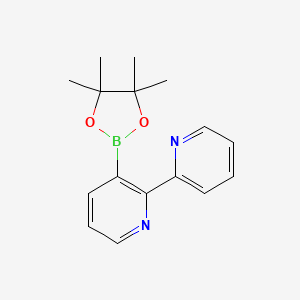 molecular formula C16H19BN2O2 B12959246 3-(4,4,5,5-Tetramethyl-1,3,2-dioxaborolan-2-yl)-2,2'-bipyridine 