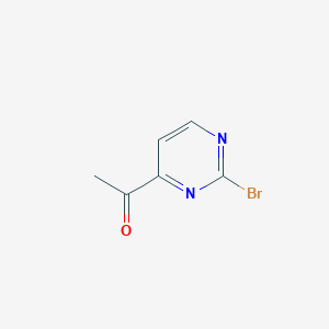 molecular formula C6H5BrN2O B12959252 1-(2-Bromopyrimidin-4-yl)ethanone 