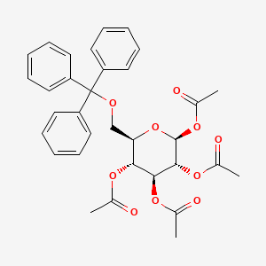 6-Trityl-1,2,3,4-tetra-O-acetyl-beta-D-glucose