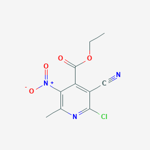 Ethyl 2-chloro-3-cyano-6-methyl-5-nitroisonicotinate