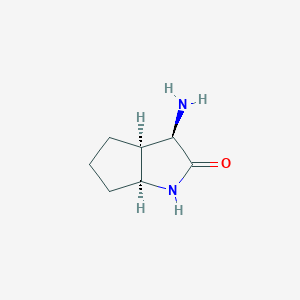 molecular formula C7H12N2O B12959451 Rel-(3R,3aS,6aS)-3-aminohexahydrocyclopenta[b]pyrrol-2(1H)-one 