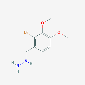 molecular formula C9H13BrN2O2 B12959578 (2-Bromo-3,4-dimethoxybenzyl)hydrazine 
