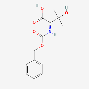 molecular formula C13H17NO5 B12959652 Cbz-(s)-2-amino-3-hydroxy-3-methylbutanoic acid 