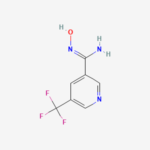 molecular formula C7H6F3N3O B12959856 N-Hydroxy-5-(trifluoromethyl)nicotinimidamide 