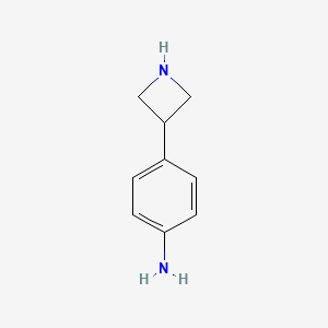 molecular formula C9H12N2 B12959891 4-(Azetidin-3-yl)aniline CAS No. 7215-04-5