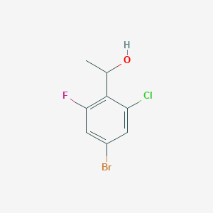 molecular formula C8H7BrClFO B12959957 1-(4-Bromo-2-chloro-6-fluorophenyl)ethan-1-ol 
