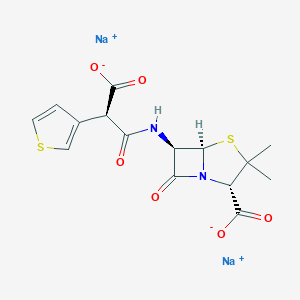 molecular formula C15H16N2O6S2.2Na B001296 Ticarcillin disodium CAS No. 29457-07-6