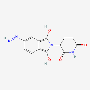 molecular formula C13H12N4O4 B12960015 2-(2,6-Dioxopiperidin-3-yl)-5-hydrazinylisoindoline-1,3-dione 