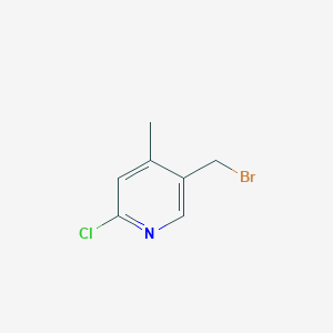 molecular formula C7H7BrClN B12960045 5-(Bromomethyl)-2-chloro-4-methylpyridine 