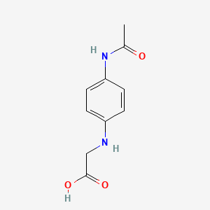 molecular formula C10H12N2O3 B1296016 n-[4-(Acetylamino)phenyl]glycine CAS No. 588-92-1