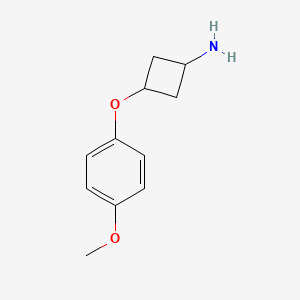 molecular formula C11H15NO2 B12960219 trans-3-(4-Methoxyphenoxy)cyclobutanamine 