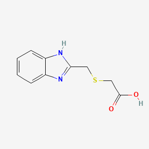 molecular formula C10H10N2O2S B1296026 [(1H-benzimidazol-2-ylmethyl)thio]acetic acid CAS No. 6017-11-4