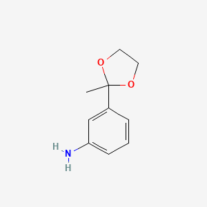 molecular formula C10H13NO2 B1296060 3-(2-Methyl-1,3-dioxolan-2-yl)aniline CAS No. 51226-14-3