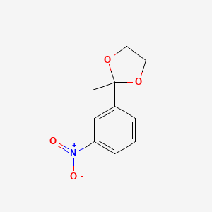 molecular formula C10H11NO4 B1296061 2-甲基-2-(3-硝基苯基)-1,3-二氧杂环戊烷 CAS No. 51226-13-2
