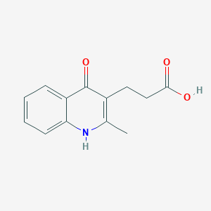 molecular formula C13H13NO3 B1296076 3-(4-Hydroxy-2-methyl-quinolin-3-yl)-propionic acid CAS No. 22609-25-2