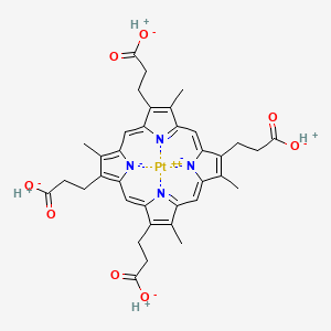 molecular formula C36H36N4O8Pt B12960808 Pt(II) Coproporphyrin III 