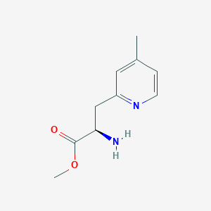 molecular formula C10H14N2O2 B12960904 Methyl (R)-2-amino-3-(4-methylpyridin-2-yl)propanoate 