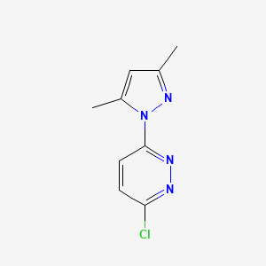 molecular formula C9H9ClN4 B1296098 3-chloro-6-(3,5-dimethyl-1H-pyrazol-1-yl)pyridazine CAS No. 29334-67-6
