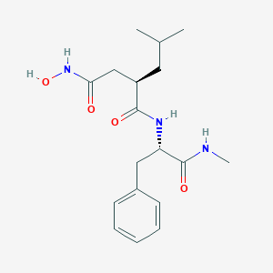 molecular formula C18H27N3O4 B012961 Methylamino-phenylalanyl-leucyl-hydroxamic acid CAS No. 108383-58-0