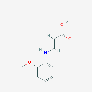 molecular formula C12H15NO3 B12961087 Ethyl (E)-3-((2-methoxyphenyl)amino)acrylate 