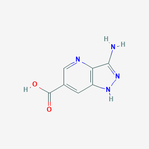 molecular formula C7H6N4O2 B12961124 3-amino-1H-pyrazolo[4,3-b]pyridine-6-carboxylic acid 