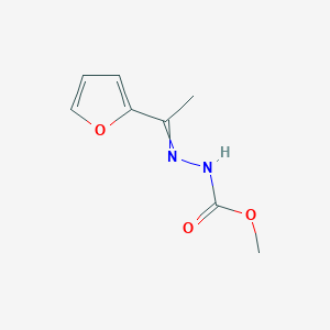 molecular formula C8H10N2O3 B1296117 Methyl 2-[1-(furan-2-yl)ethylidene]hydrazine-1-carboxylate CAS No. 22589-72-6