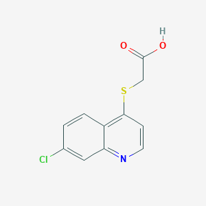 molecular formula C11H8ClNO2S B1296121 2-[(7-Chloro-4-quinolinyl)sulfanyl]acetic acid CAS No. 5429-07-2