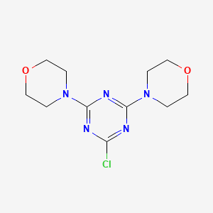 molecular formula C11H16ClN5O2 B1296127 2-Chloro-4,6-dimorpholino-1,3,5-triazine CAS No. 7597-22-0