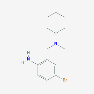 molecular formula C14H23BrCl2N2 B129613 4-Bromo-2-[[cyclohexyl(methyl)amino]methyl]aniline CAS No. 10076-98-9